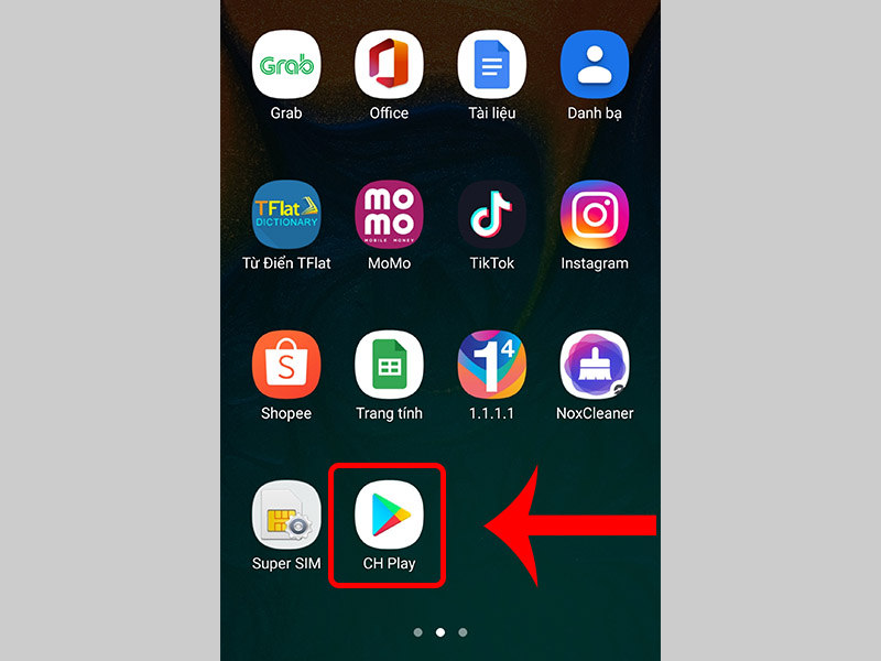 Vào ứng dụng CH Play