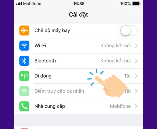 chọn vào di dộng