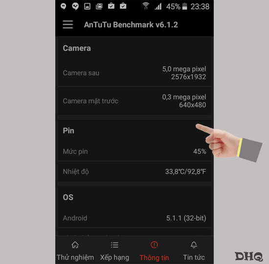 Th&ocirc;ng tin cấu h&igrave;nh