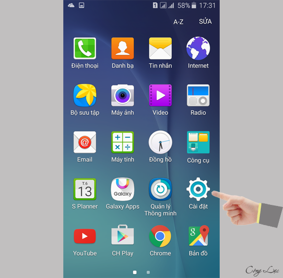 Cách thay đổi màn hình nền trên điện thoại Samsung Galaxy J5 2016 -  