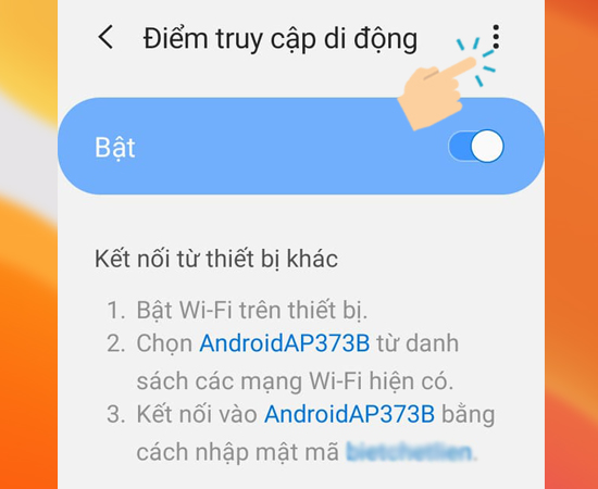 Bước 5: Đến bước này bạn hãy chọn dấu 3 chấm trên góc trái màn hình.