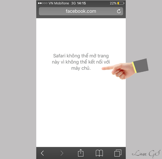 Kh&ocirc;ng thể kết nối facebook 