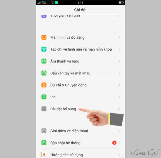 Cài đặt bỗ sung