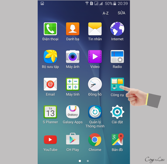 v&agrave;o c&ocirc;ng cụ