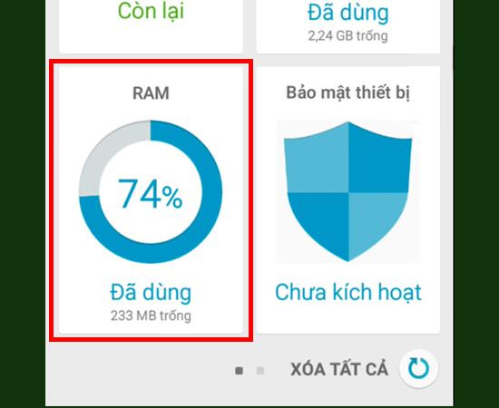 Bước 2: Chọn mục RAM.