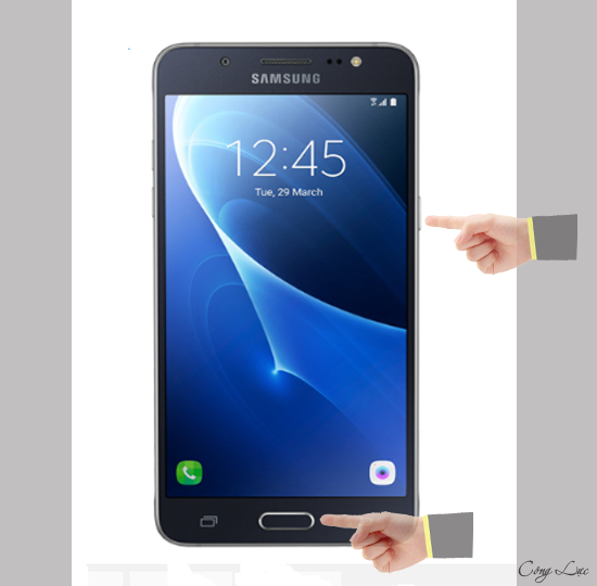 nhấn giữ phím nguồn và phím home