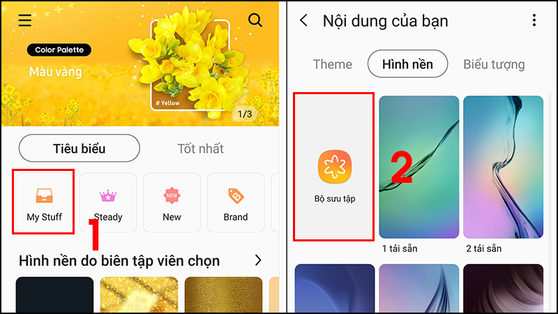 Bước 3: Chọn vào My Stuff  Click vào Bộ sưu tập.