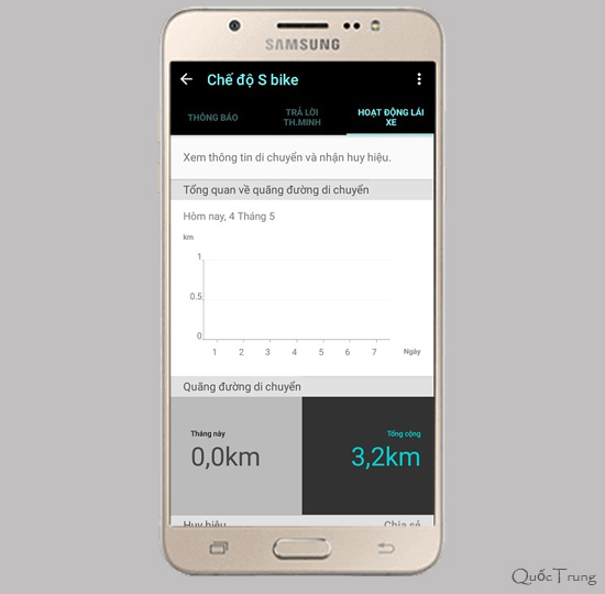 Chế độ an toàn khi lái xe S-bike trên Samsung Galaxy