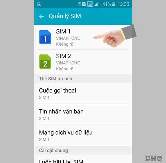 Chọn Sim