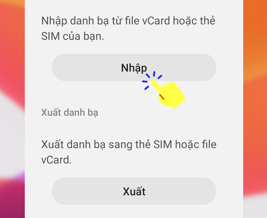 Bước 4: Sau đó bạn chọn Nhập.