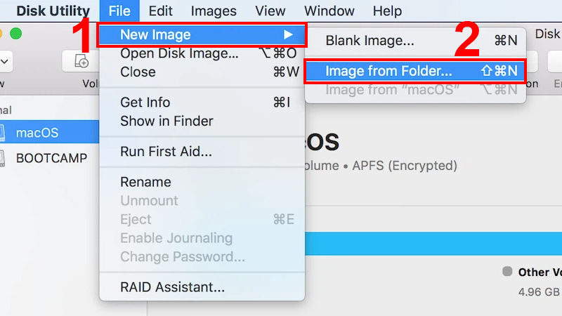 Vào Image from Folder để chọn thư mục muốn đặt mật khẩu