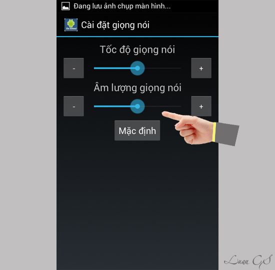 ​Thay đổi tốc độ và âm lượng đọc văn bản 
