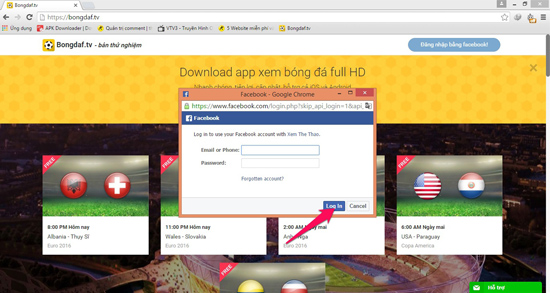 Nhập tài khoản