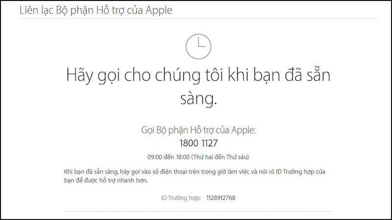 Tổng đài Apple làm việc đến mấy giờ?