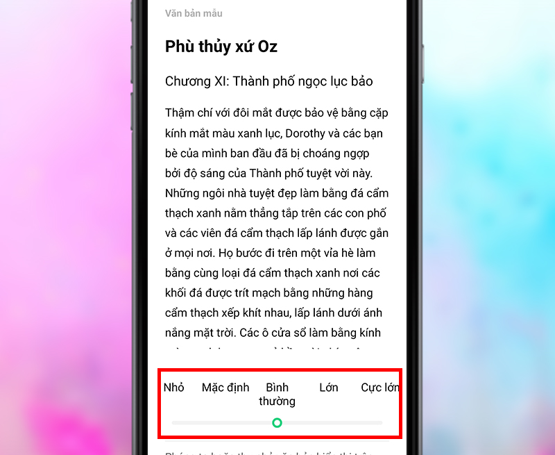 Oppo 2024 giới thiệu tính năng điều chỉnh kích cỡ chữ, giúp người dùng có thể điều chỉnh kích cỡ chữ sao cho phù hợp với cá nhân của mình. Việc điều chỉnh này không chỉ giúp tăng tính tiện dụng của Oppo mà còn giúp bạn giảm bớt mệt mỏi khi sử dụng.