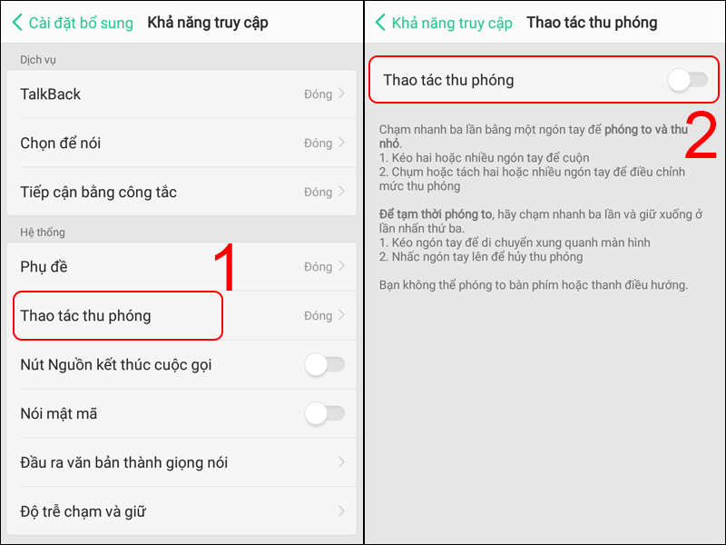 Hãy trải nghiệm màn hình OPPO với tính năng phóng to thu nhỏ màn hình tuyệt vời. Vuốt nhẹ để lấy lại toàn bộ khung hình hoặc thu nhỏ để tập trung vào những chi tiết tuyệt vời. Điều này cũng rất hữu ích khi trình chiếu nội dung cho bạn bè.