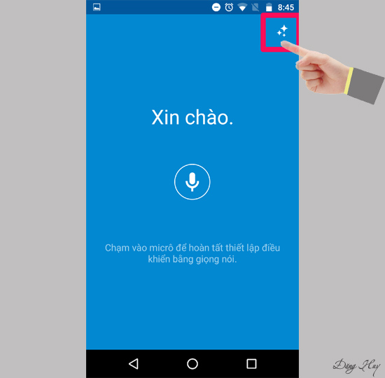 Bước 2: Chọn biểu tượng 3 dấu “sao” góc trên bên phải.