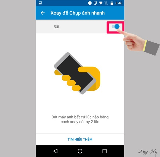 Bước 5: Chọn Bật.