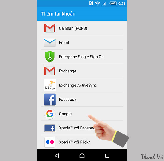 Chọn Google