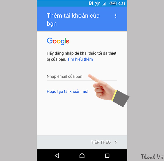 Nhập Tài khoản Google