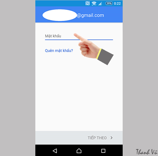 Nhập mật khẩu Google