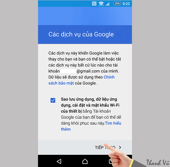 Chọn tiếp theo