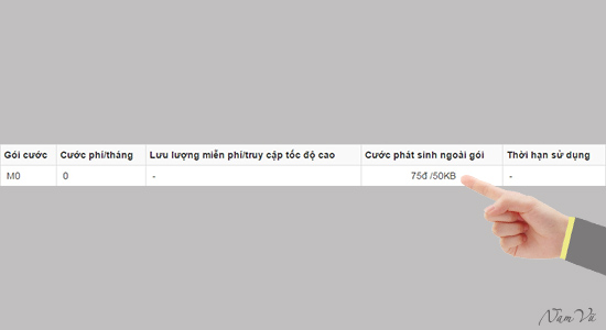 G&oacute;i cước 3G Vinaphone mặc định