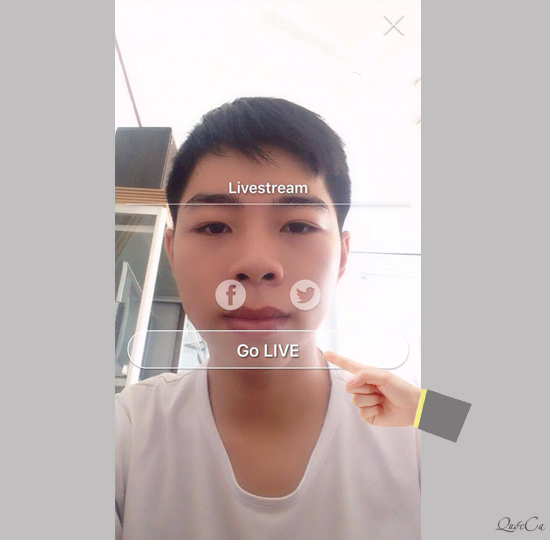 Chọn Go LIVE để trực tuyến
