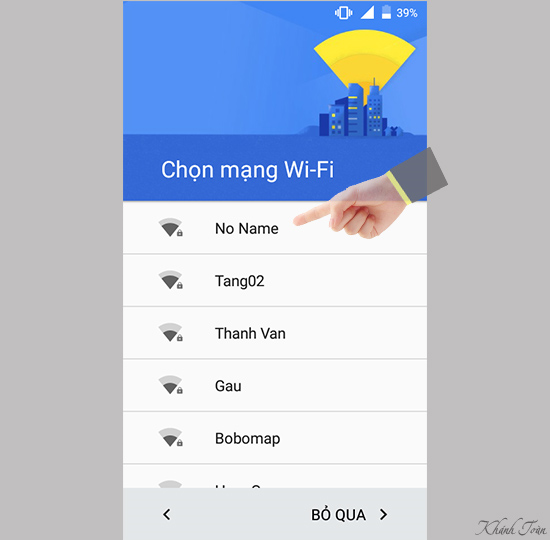 Chọn mạng wifi muốn kết nối