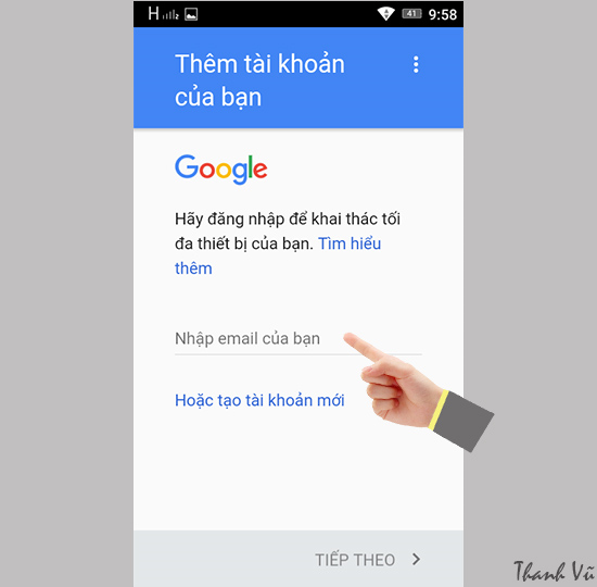Nhập vào tài khoản​
