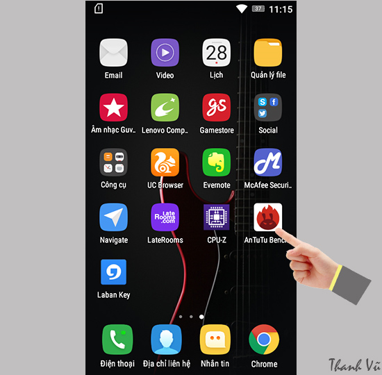 Vào ứng dụng Antutu Benchmark