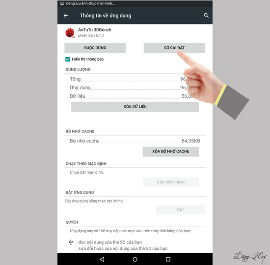 Bước 5: Chọn "Gỡ cài đặt" và chọn "OK".