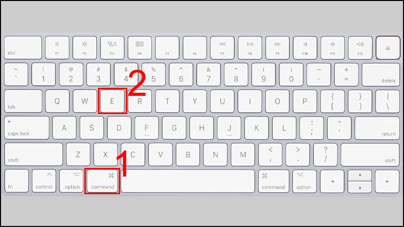 Ấn tổ hợp phím Command và phím E