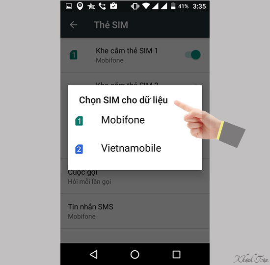 Chọn mục 