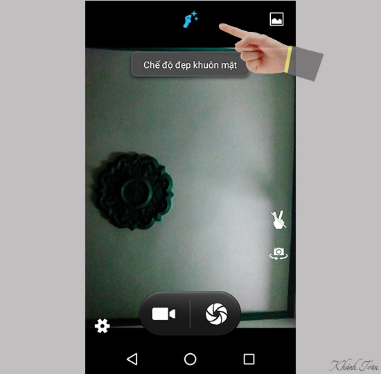 Chọn Chế độ đẹp khuôn mặt của Camera trước