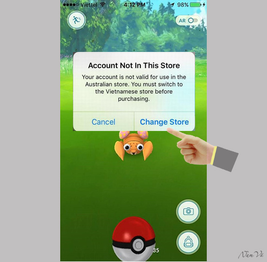 Không được tải game Pokémon Go