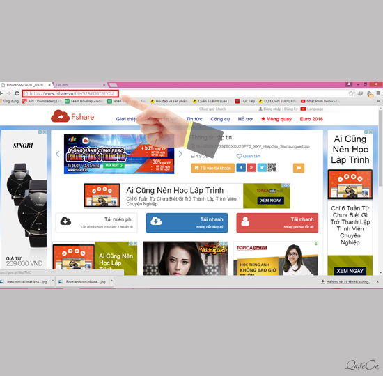 Bạn sao chép địa chỉ fshare