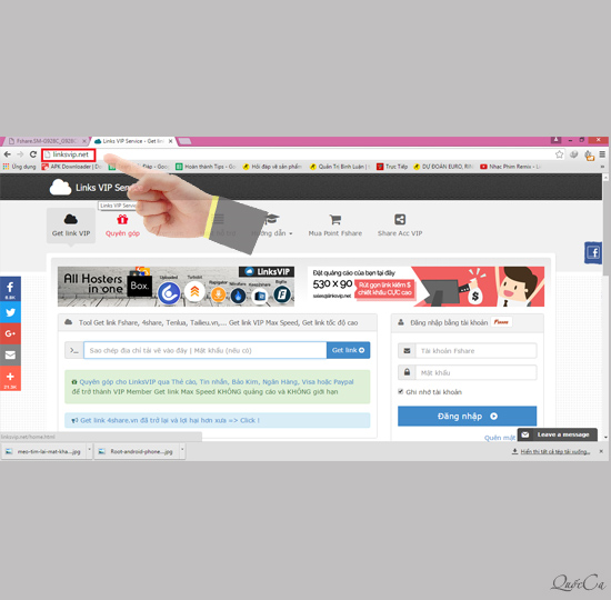 Get link Fshare, 4Share không có pop-up -2