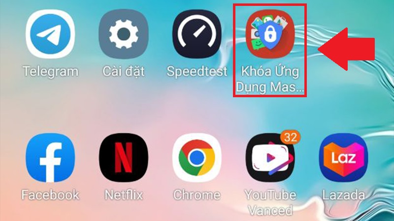 Mở app Khóa ứng dụng Master