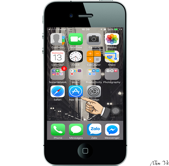Chọn vào AppStore.