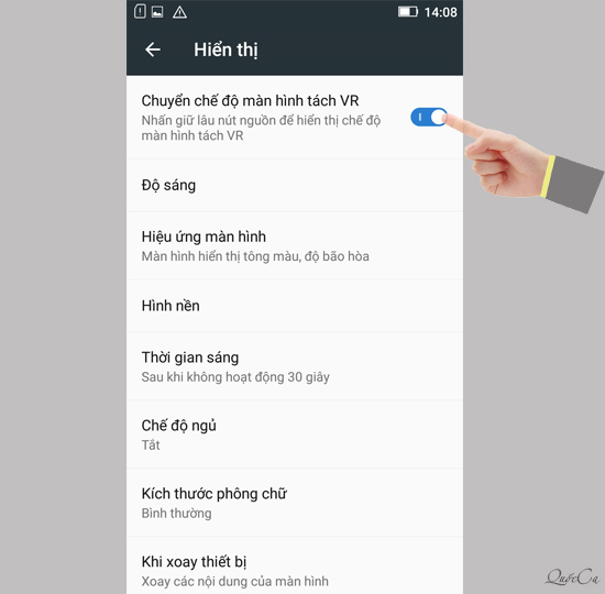 Chọn bật > Ấn giữ lâu nút nguồn để sử dụng tính năng.