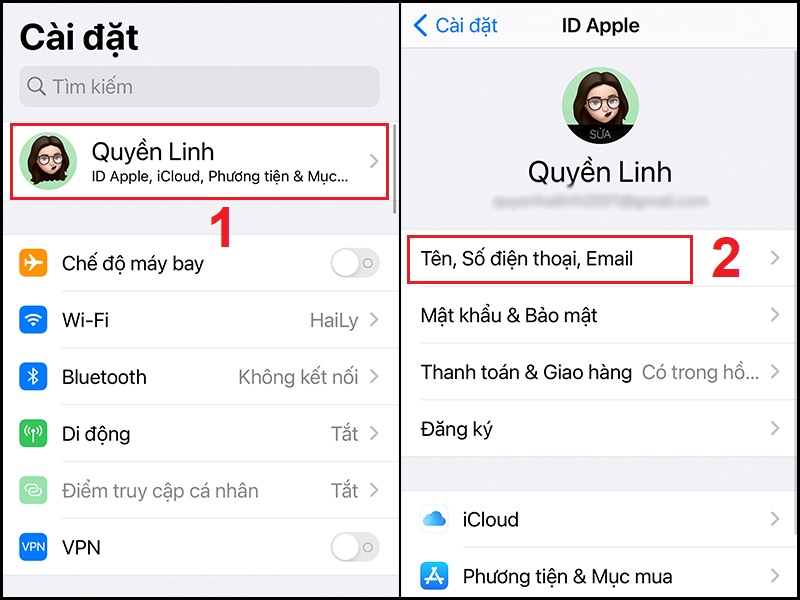 Mở Apple ID