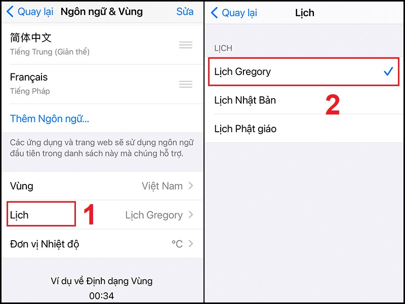 Chọn Lịch Gregory