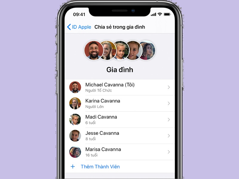 Bố mẹ có thể tạo và quản lý Apple ID của trẻ
