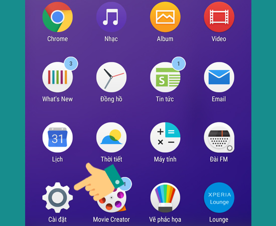 Bước 1: Vào Cài đặt.