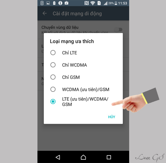 Khuyến cáo nên chọn chế độ ưu tiên
