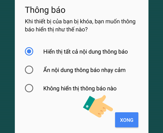 Bước 6: Sau khi xác nhận mã PIN của bạn, chọn Xong để kết thúc.