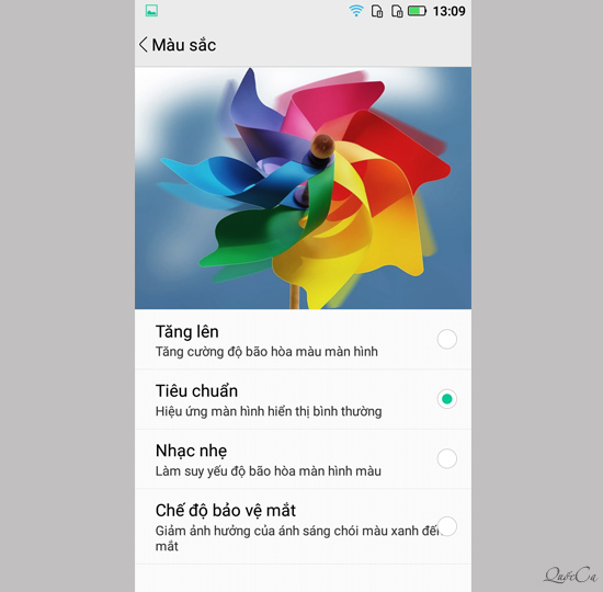 Chọn chế độ phù hợp.