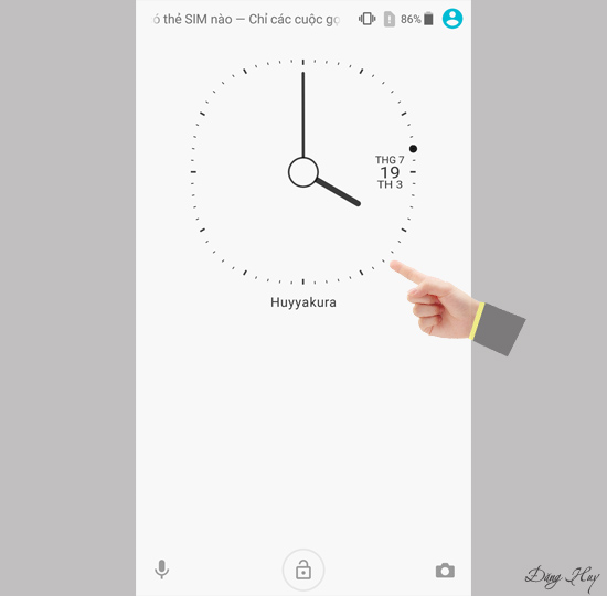 Giao diện màn hình khóa