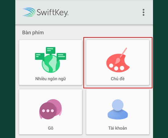 Bước 4: Tiếp theo, chọn mục Chủ đề.
